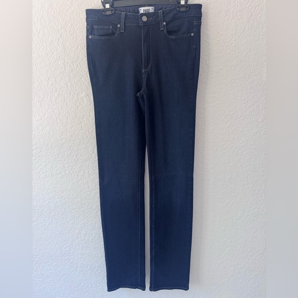 PAIGE Women's Jeans Hoxton Straight Leg Jeans size 30 dark wash denim, like new - Picture 3 of 9